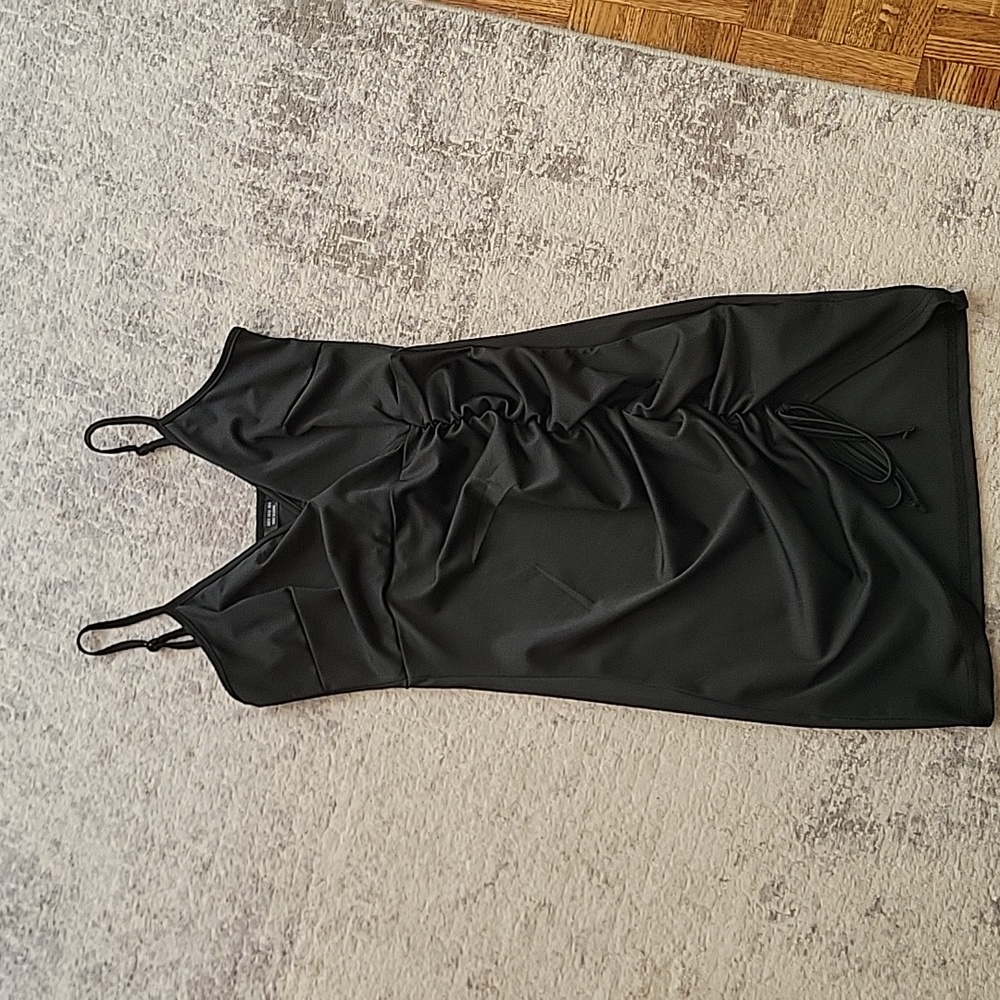 Ruched adjustable slit dress